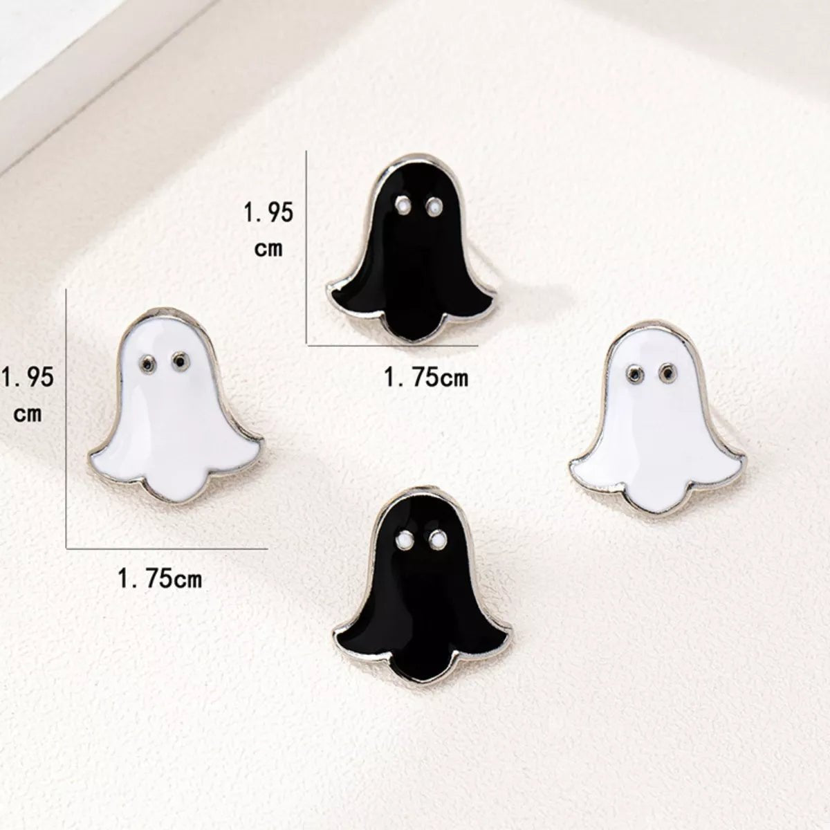 2 Pair Halloween Ghost Stud Earrings - Artículos HE
