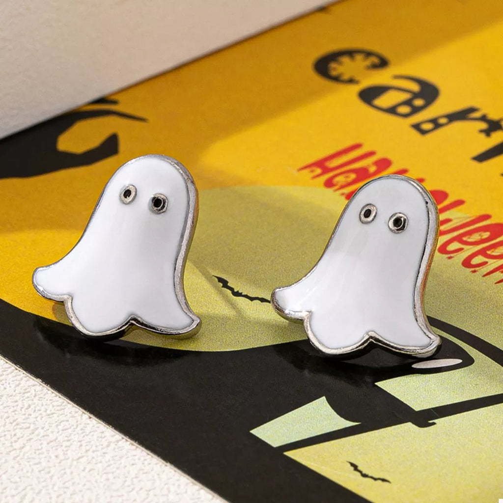2 Pair Halloween Ghost Stud Earrings - Artículos HE