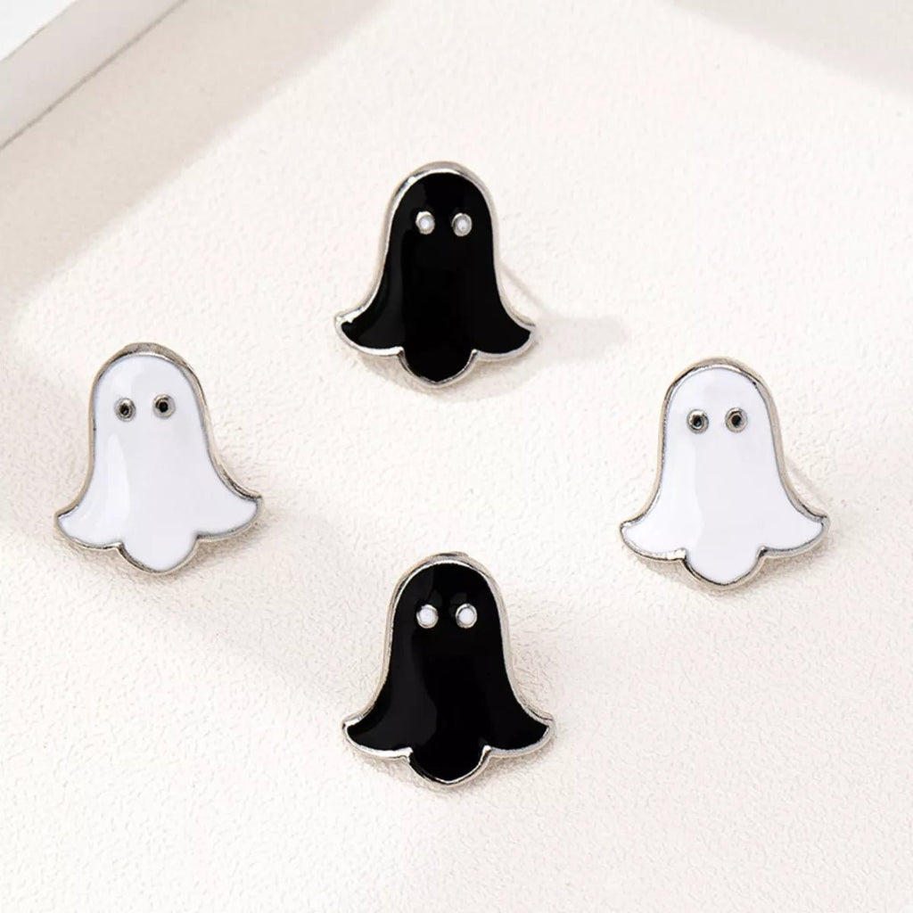 2 Pair Halloween Ghost Stud Earrings - Artículos HE