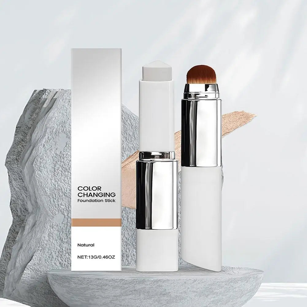 Base de Maquillaje 2 en 1 con Cambio de Color – Cobertura Perfecta y Duradera