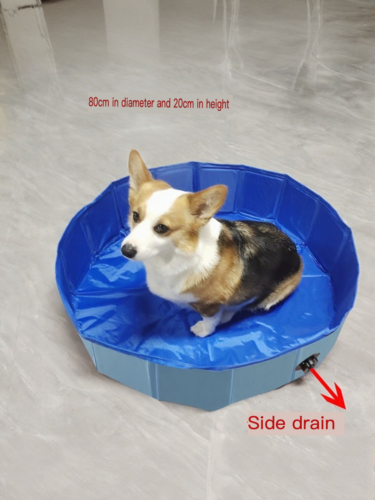 Bañera plegable para mascotas con desagüe lateral - Artículos HE