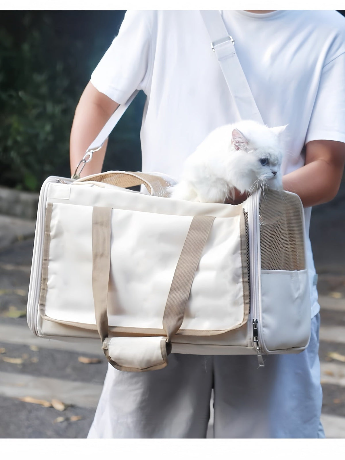 Bolsa transportín transpirable para mascotas (grande) - Artículos HE