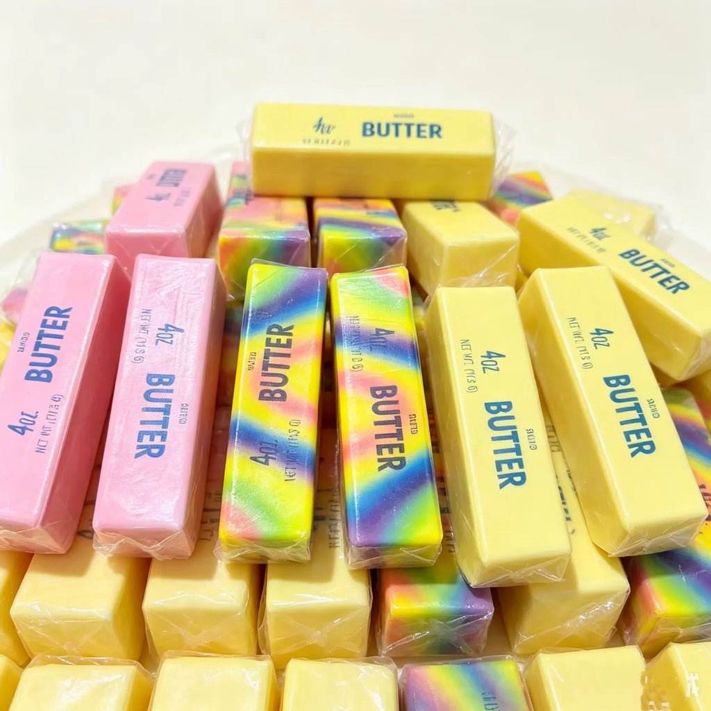 Butter Stick Squishy Stress Ball Fidget Toy Crunchy Squeeze Toy Round Blocks Filled ASMR Anti Stress Release Hand Relax Gift Toy - Artículos HE