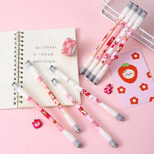 Cute Cartoon Luminous Rotating Gel Pen - Artículos HE