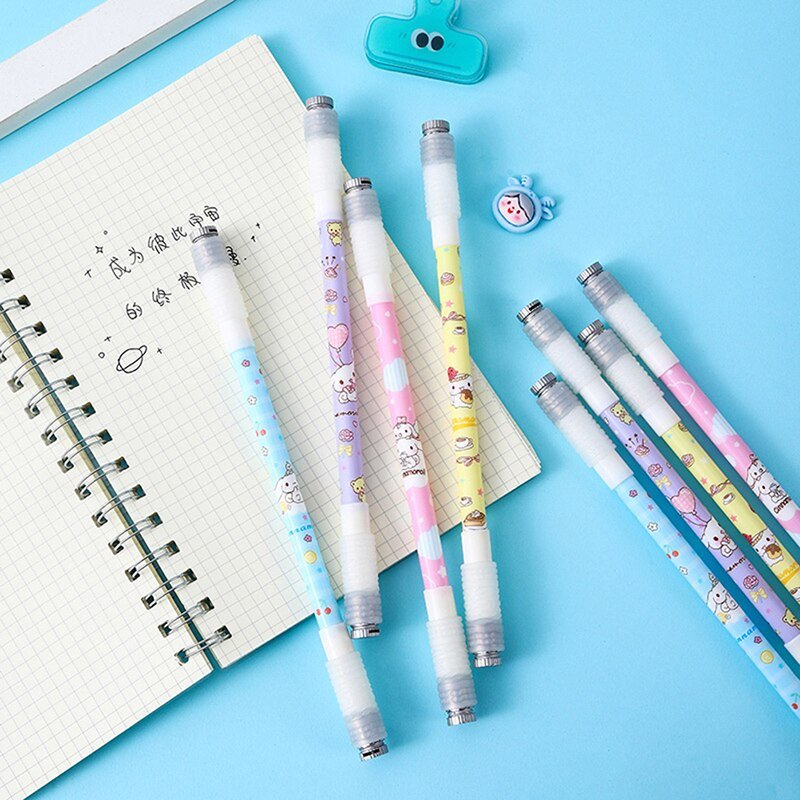 Cute Cartoon Luminous Rotating Gel Pen - Artículos HE