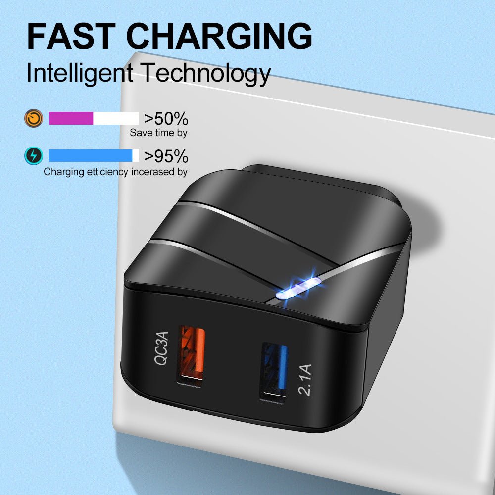 Dual USB QC3.0+2.1A Multi Port Mobile Phone Charger - Artículos HE