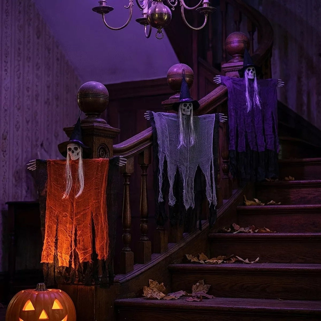 Halloween Skeleton Hanging Ghost Hanging Decorative Ornament - Artículos HE