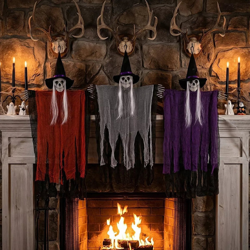Halloween Skeleton Hanging Ghost Hanging Decorative Ornament - Artículos HE