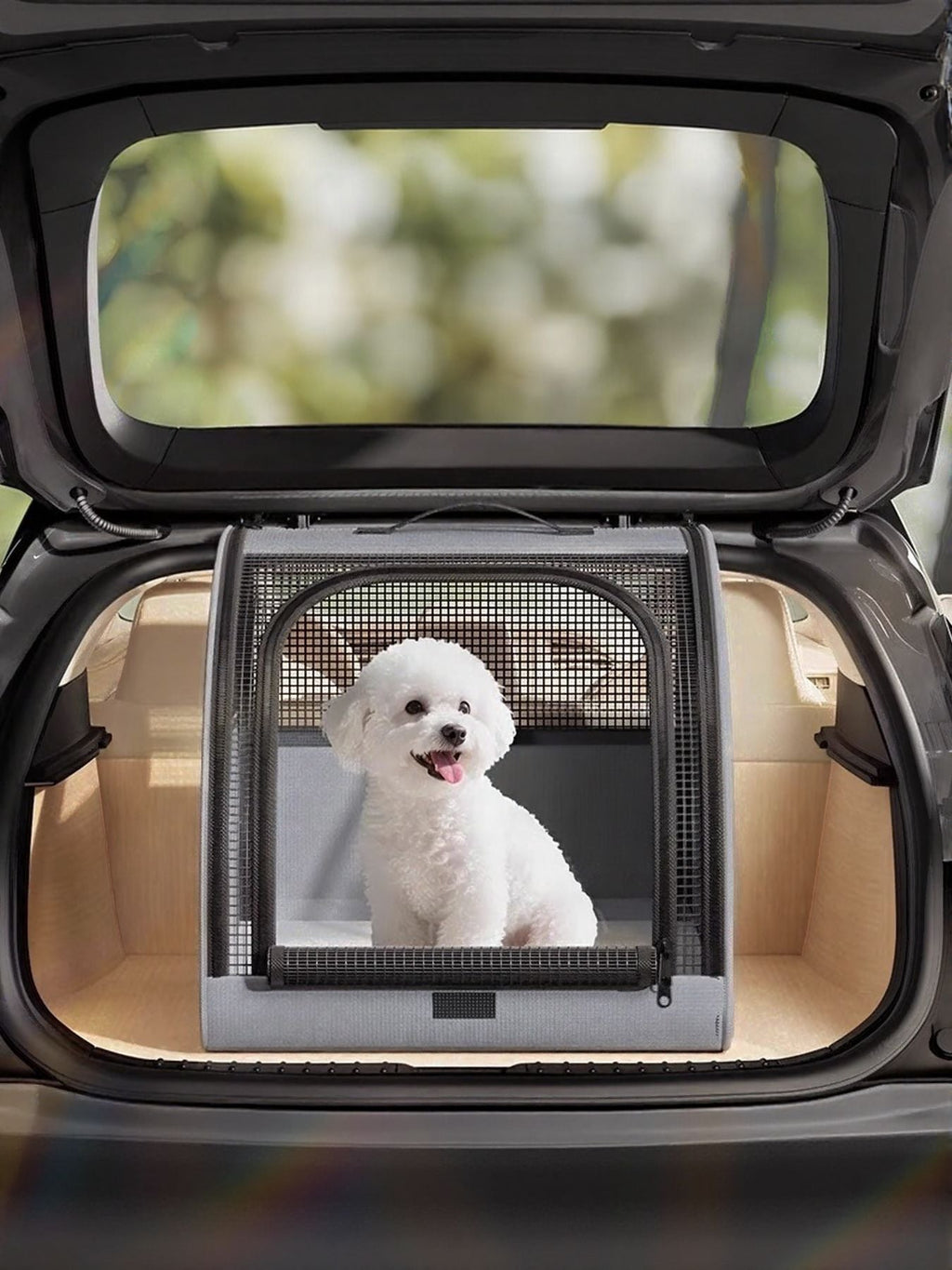Jaula transportín portátil y transpirable para coche - Artículos HE