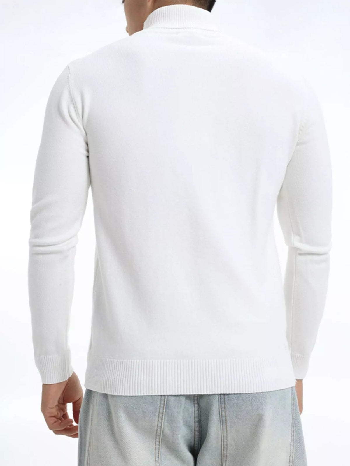 Jersey de cuello alto slim fit talla grande para hombre - Artículos HE