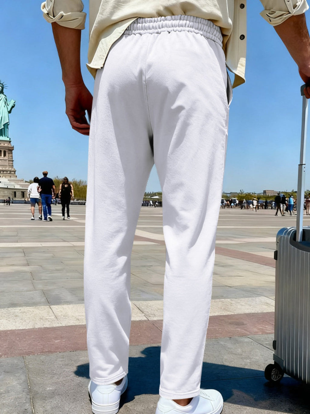 Men's Full Size Drawstring Wide Leg Pants Plus Size - Artículos HE