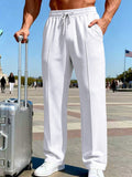 Men's Full Size Drawstring Wide Leg Pants Plus Size - Artículos HE