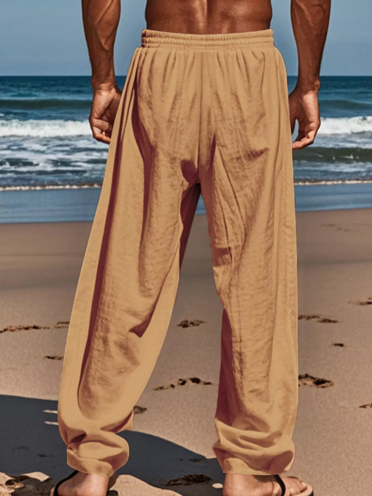 Men's Full Size Drawstring Wide Leg Pants Plus Size - Artículos HE