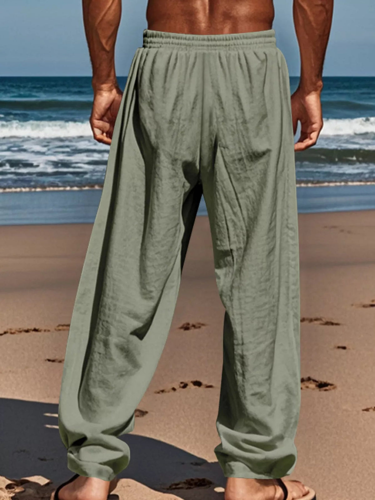 Men's Full Size Drawstring Wide Leg Pants Plus Size - Artículos HE