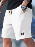 Men's Full Size Waffle Knit Drawstring Casual Shorts Plus Size - Artículos HE