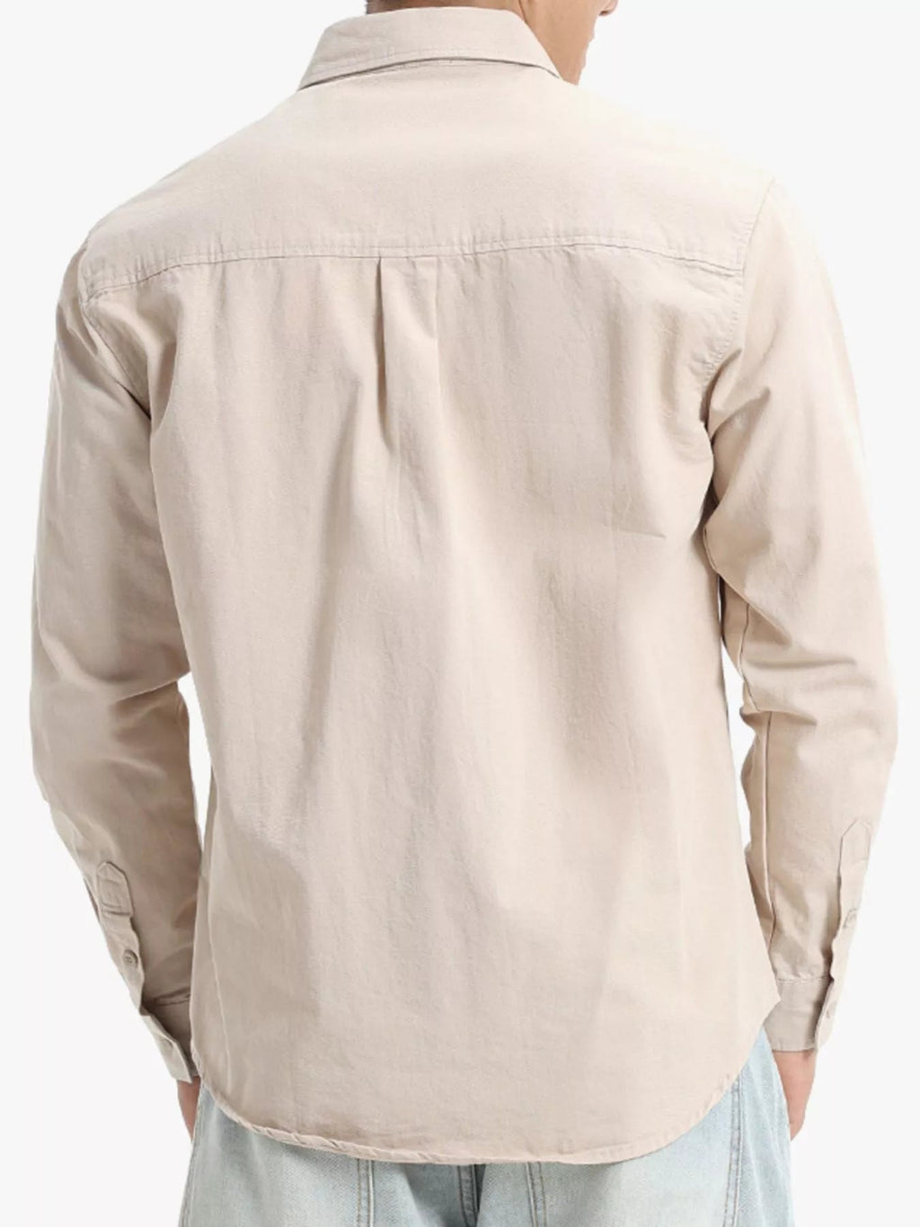 Men's Plus Size Long Sleeve Button-Down Shirt - Artículos HE