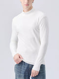 Men's Plus Size Mock Neck Long Sleeve Top - Artículos HE