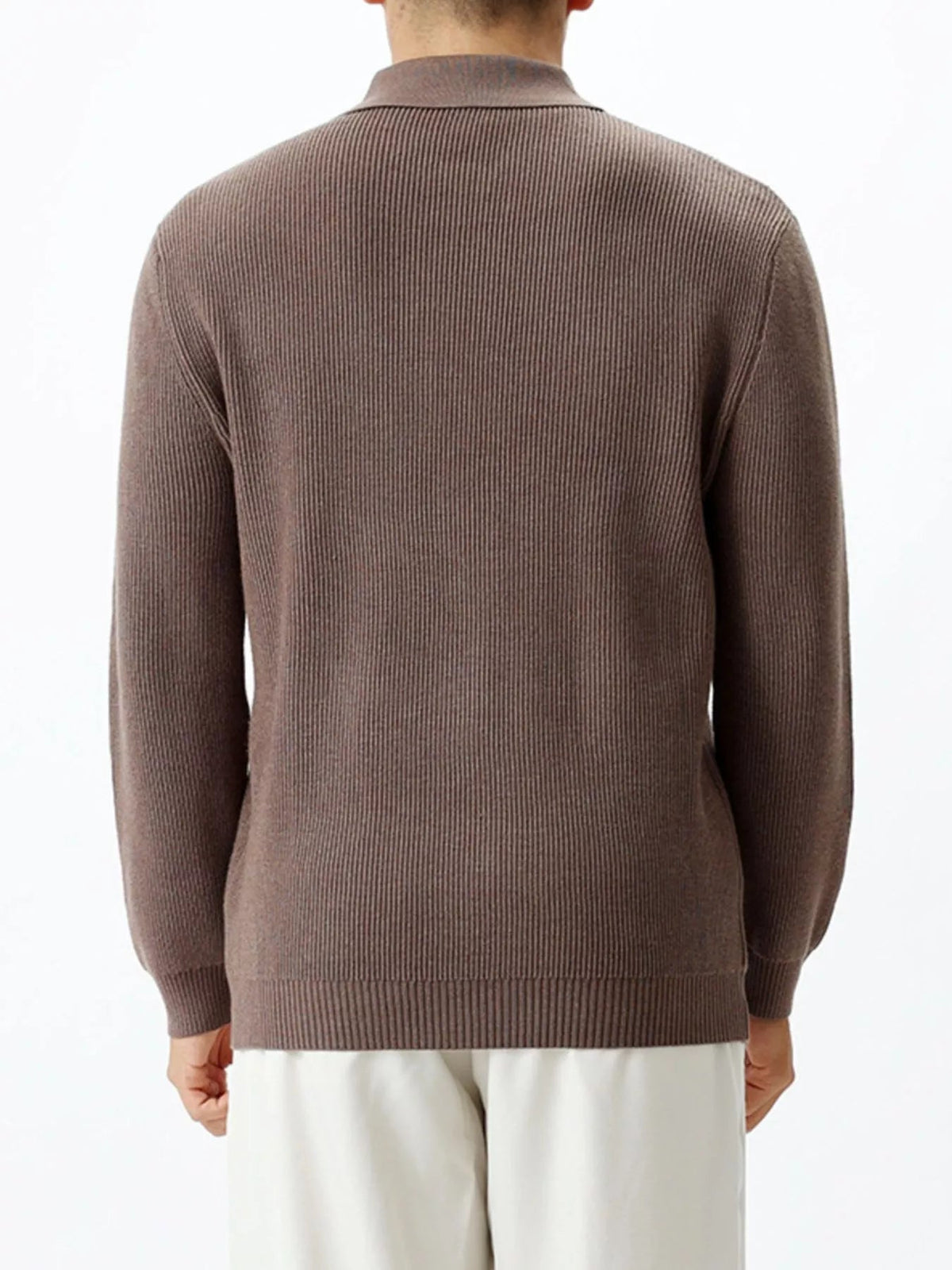Men's Plus Size Ribbed Knit Quarter-Zip Sweater - Artículos HE