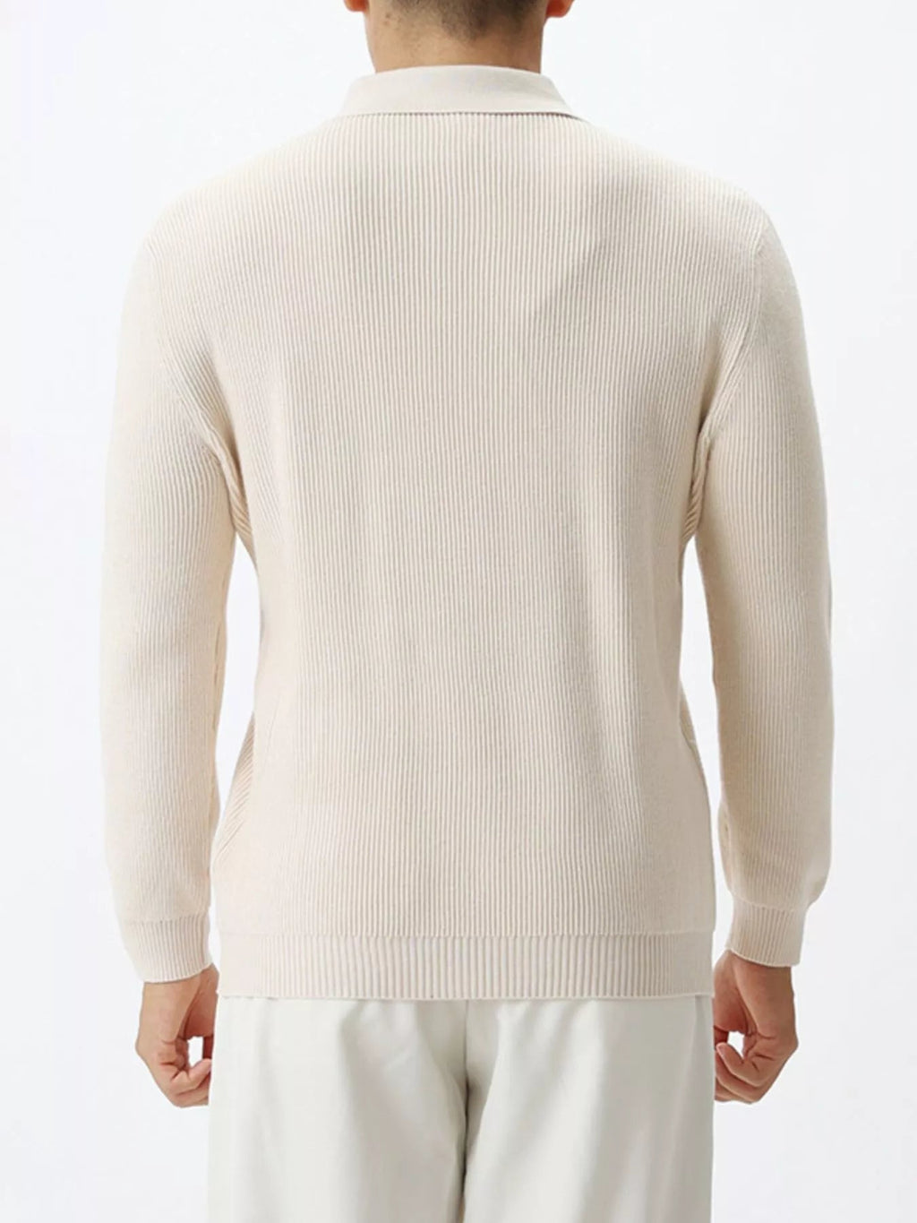 Men's Plus Size Ribbed Knit Quarter-Zip Sweater - Artículos HE