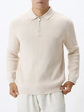 Men's Plus Size Ribbed Knit Quarter-Zip Sweater - Artículos HE