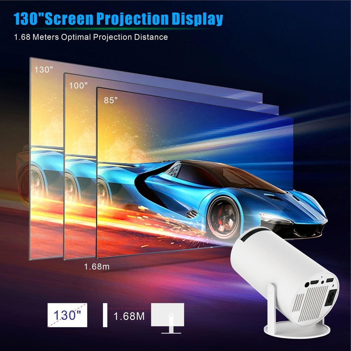 Proyector Portátil HY300Pro+ - Artículos HE