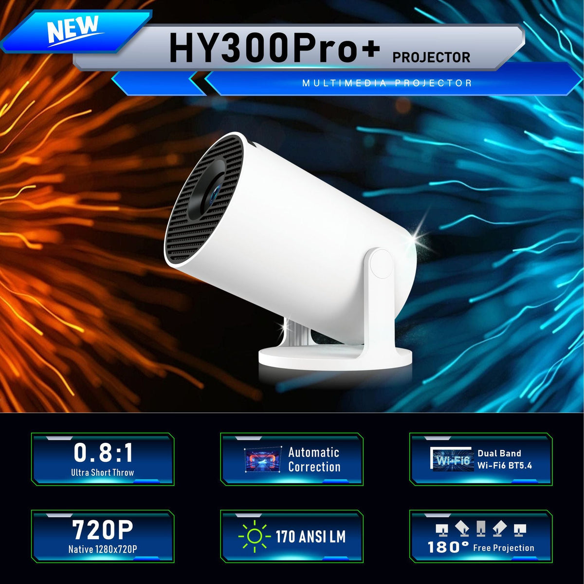 Proyector Portátil HY300Pro+ - Artículos HE