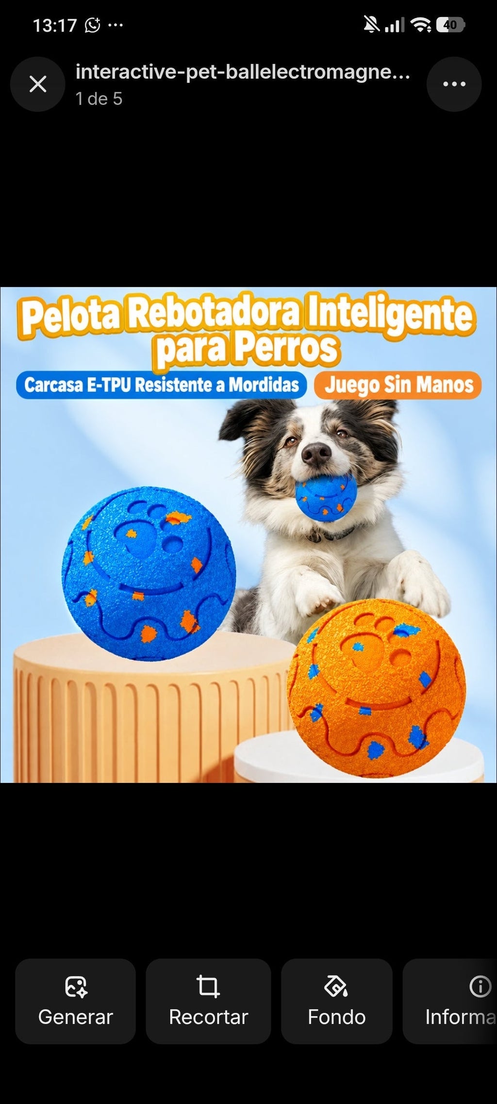 Pelota Interactiva para Mascotas